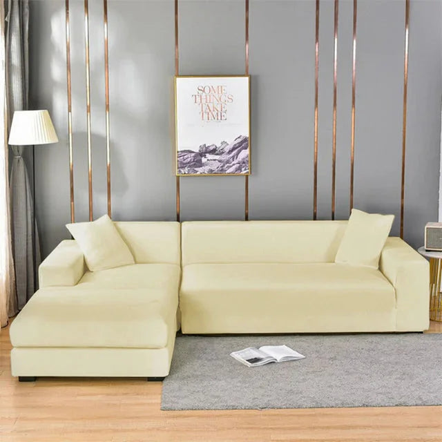 Housse Universelle Premium Pour Canapé - Protection Complète Contre Les Taches — Beige, photo 9