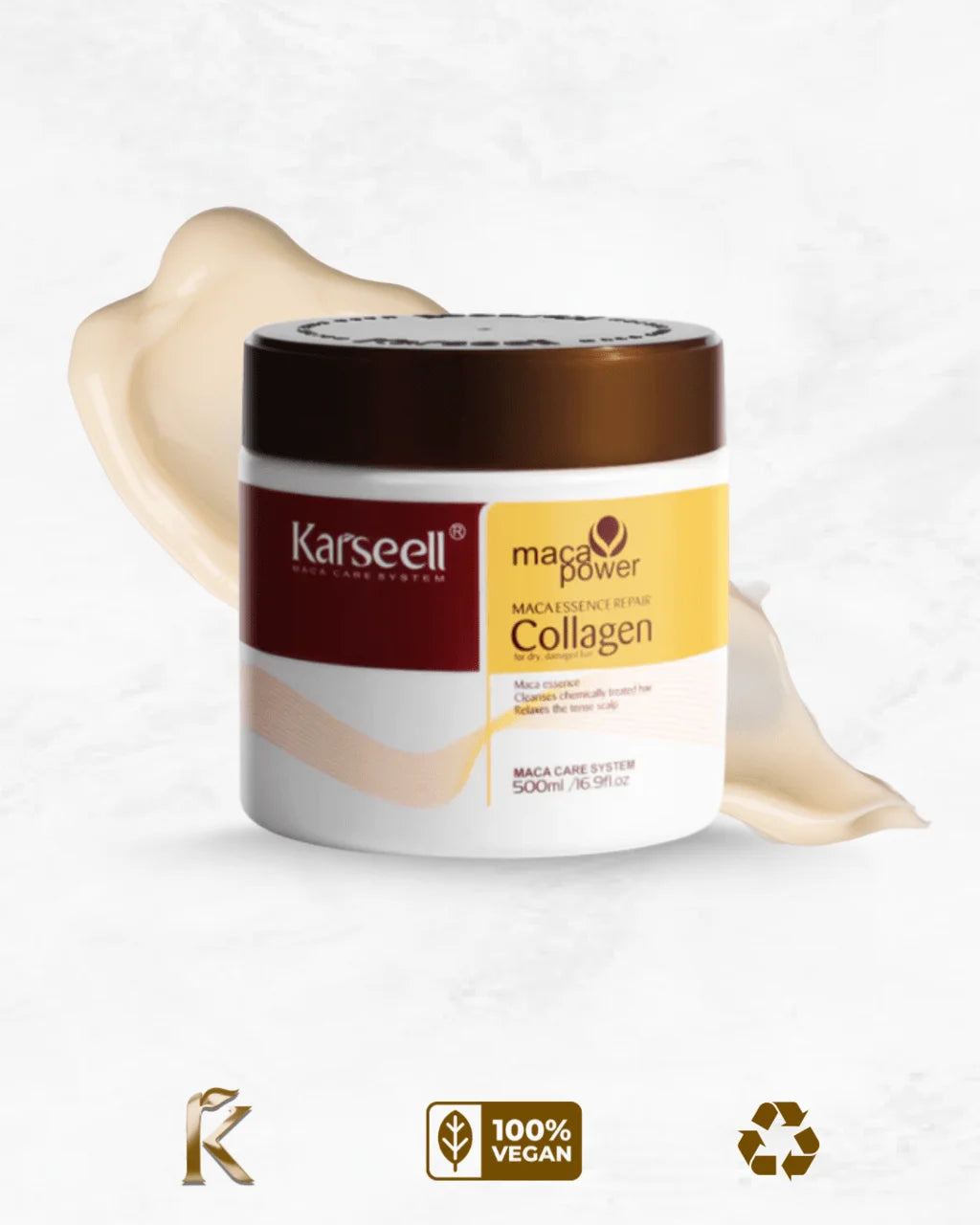 Masque Capillaire Au Collagène Pour Hydratation Profonde Et Contrôle Des Frisottis | Masque Pour Cheveux Secs — photo 2